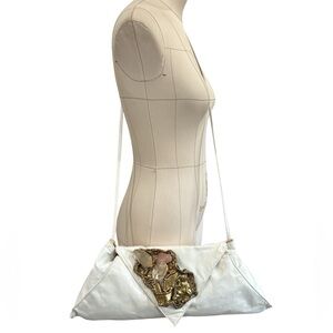 Fancy Nancy brutalist crystal leather bag